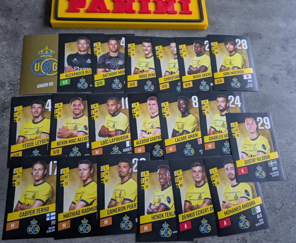 Panini FOOTBALL 2023/24 20 STICKERS UNION S.G.  VOETBAL, Ophalen of Verzenden, Nieuw