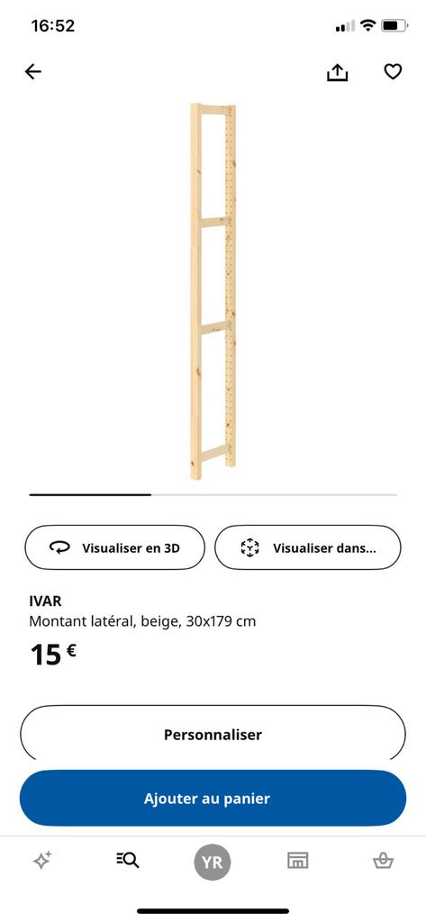 Étagères IKEA IVAR noir, Enlèvement, Comme neuf