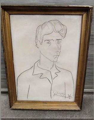 Dessin personnage Signe jean cocteau, Antiquités & Art, Enlèvement ou Envoi