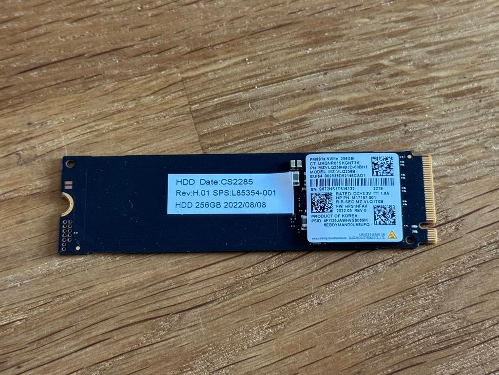 SSD Samsung PM991a 256 Go, Enlèvement ou Envoi, SSD, Interne, Utilisé