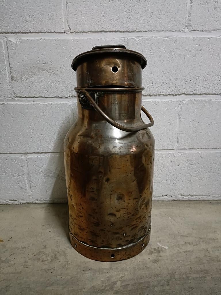 Metalen oude melkkan, Antiek en Kunst, Antiek | Brons en Koper, Ophalen, Koper