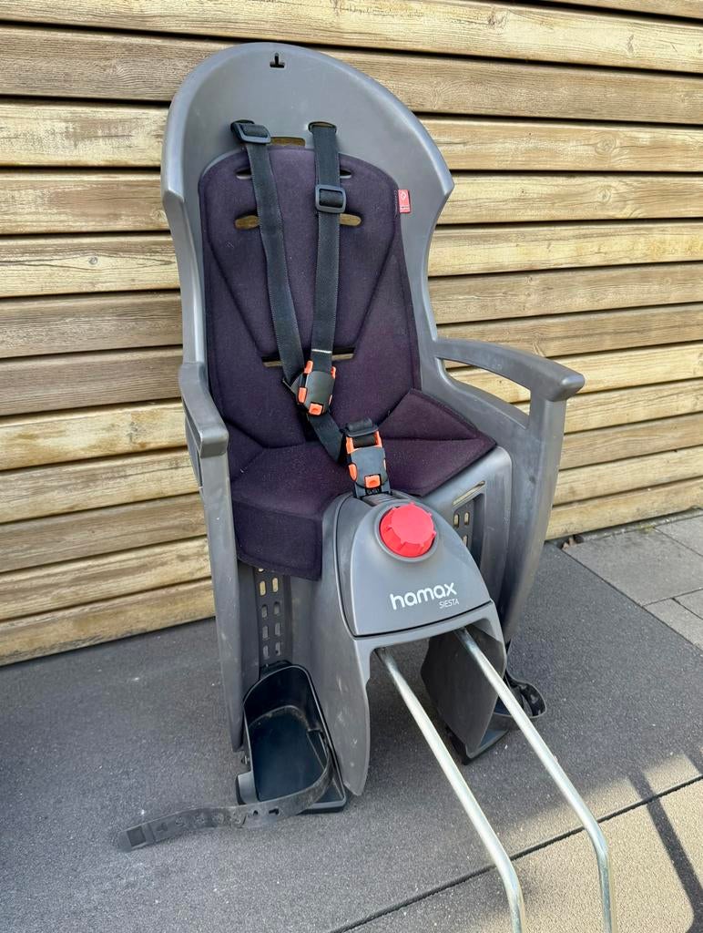 Hamax siesta fietsstoeltje, Fietsen en Brommers, Ophalen, Gebruikt, Achterzitje, Voetsteuntjes