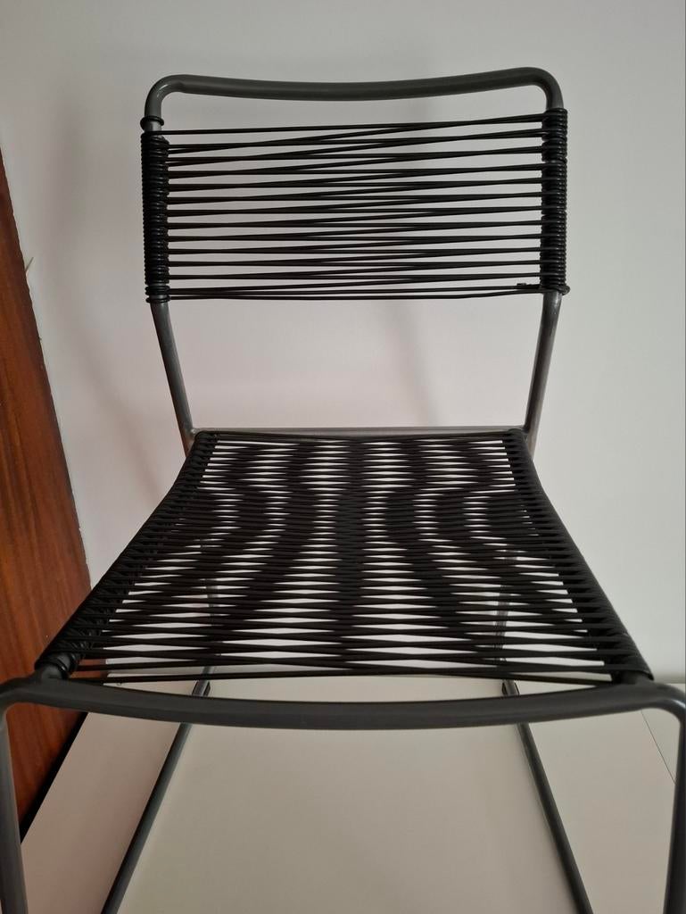 Set van vier spaghetti chairs Lisa Norinder, 1990's, Huis en Inrichting, Barkrukken, Kunststof, Ophalen of Verzenden