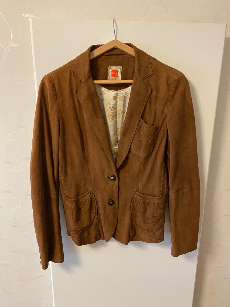 Damesjas Boss bruin suede maat 36, Bruin, Ophalen of Verzenden, Zo goed als nieuw, Maat 36 (S)