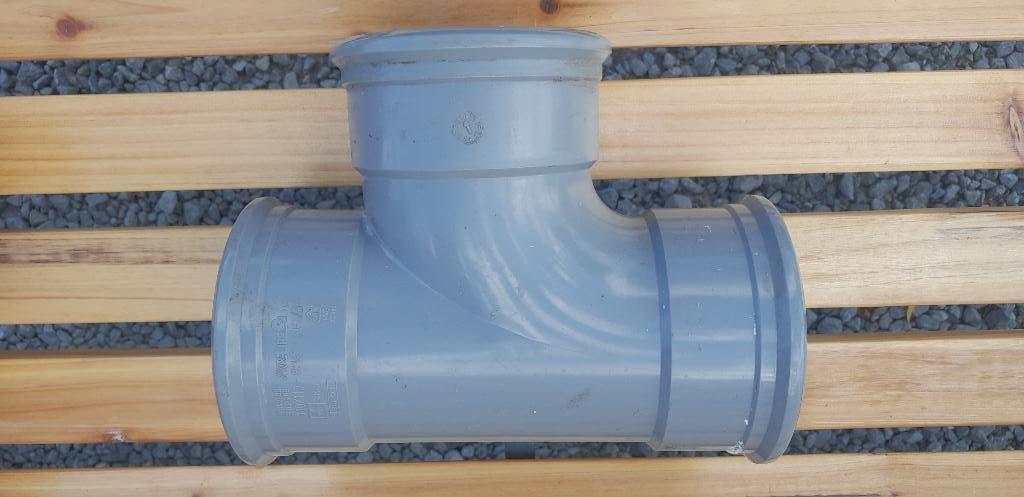 T-stuk / Y PVC grijs 110 mm 125 mm, Doe-het-zelf en Bouw, Ophalen, Gebruikt, PVC, ?