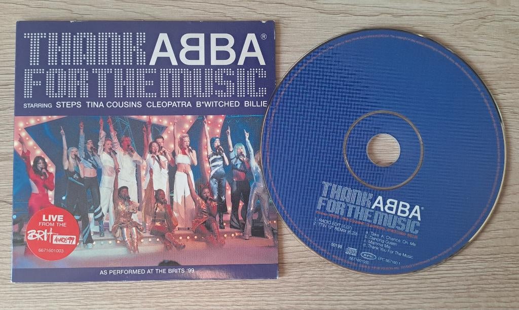 Thank ABBA For The Music - live from the brit awards, 1 single, Ophalen of Verzenden, Zo goed als nieuw, Pop