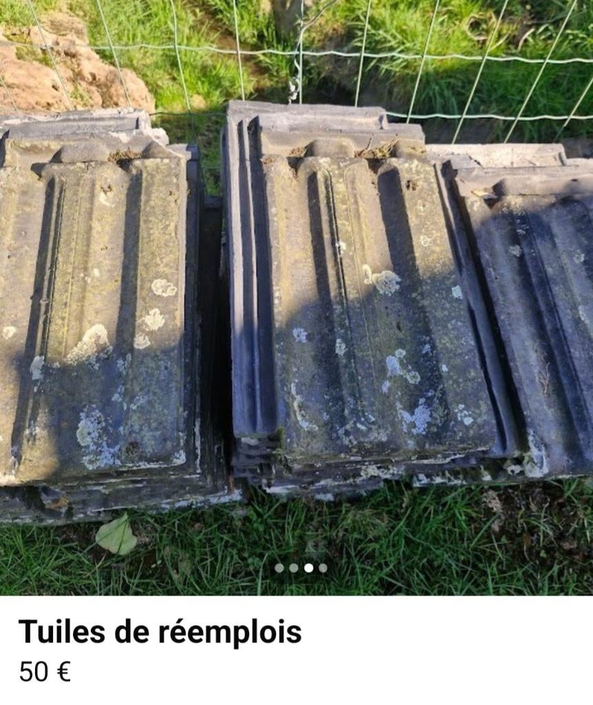 Tuiles de réemplois, Tuiles, Gris, Enlèvement, Utilisé