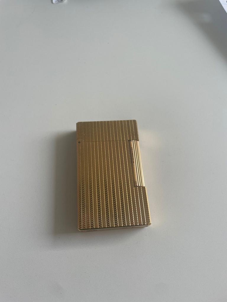 Aansteker Dupont verguld, Ophalen of Verzenden, Zo goed als nieuw, Aansteker