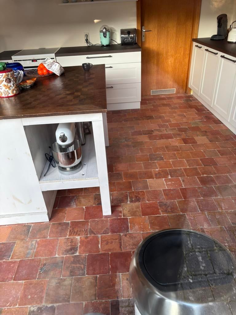 Lot antieke terracotta tegels.Voor info BELLEN 0474220705, Antiek en Kunst, Ophalen