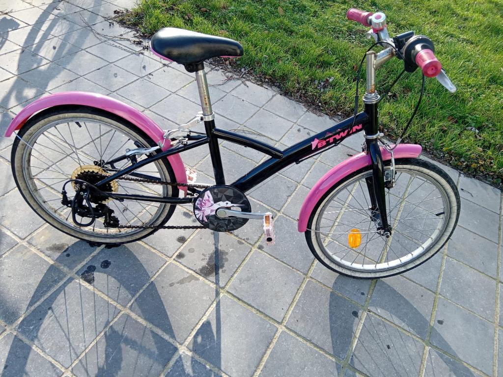 VTC BTWIN 20 Pouces Noir et Rose, Enlèvement, Utilisé, 16 à 20 pouces, BTwin Décathlon