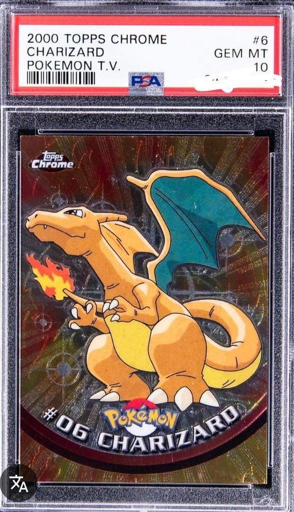 GEZOCHT: topps chrome Charizard psa 10 of NM raw, Ophalen of Verzenden, Booster