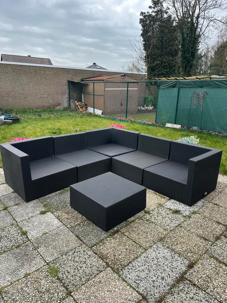 Loungeset, Ophalen, 5 zitplaatsen, Gebruikt, Hocker
