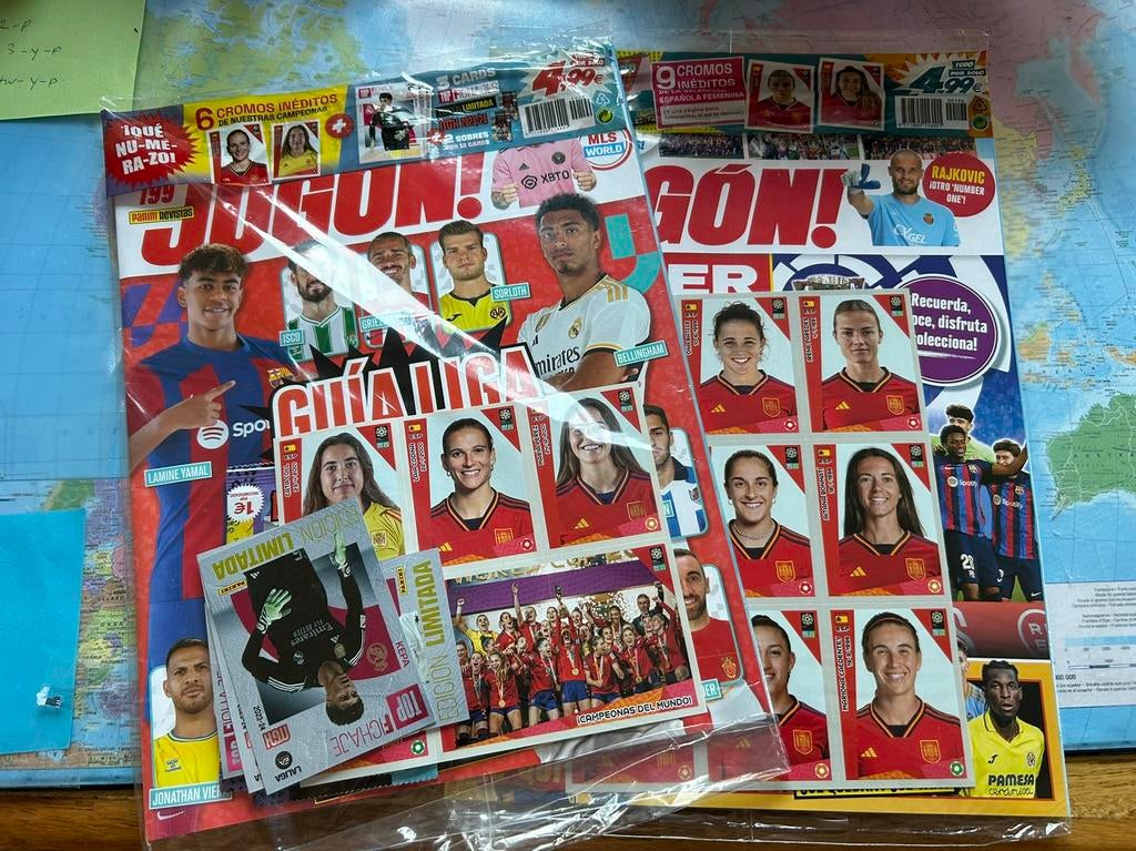 Panini Spanje ‘ update WK ‘23 spanje’, Ophalen of Verzenden, Zo goed als nieuw, Meerdere stickers