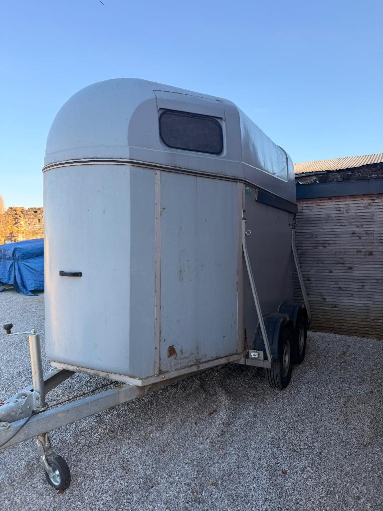 paardentrailer, Dieren en Toebehoren, Paarden en Pony's | Trailers en Aanhangwagens, Ophalen, Gebruikt, Hout, 2-paards trailer