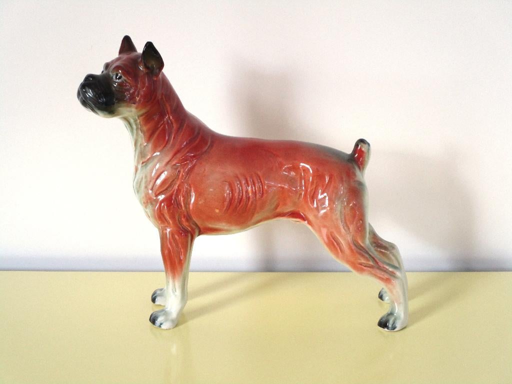 Figurine vintage pour chien boxer, Enlèvement ou Envoi, Comme neuf, Animal