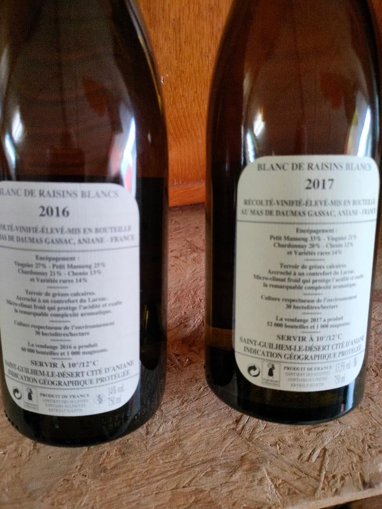 Mas Daumas Gassac blanc, Collections, Vins, Neuf, Pleine, Vin blanc, Enlèvement