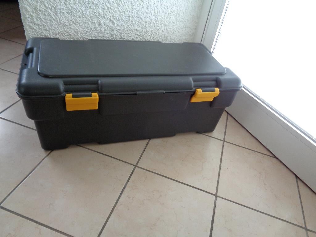 Coffre De Rangement Voyager gris., Huis en Inrichting, Woonaccessoires | Kisten, Ophalen, Gebruikt, Overige materialen