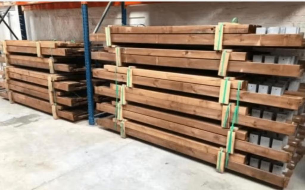 carport L. 5 x B. 3 m HOUT, Enlèvement, Utilisé, Carport