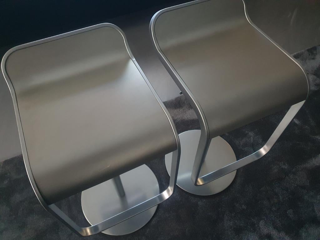 Diverse LAPALMA LEM barkrukken/zwart,wit&RVS/ la palma, Huis en Inrichting, Ophalen, 5 krukken of meer, 60 tot 90 cm, Zo goed als nieuw