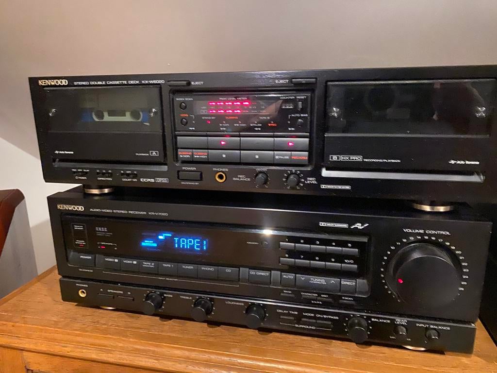 Receiver en cassettedeck Kenwood, Audio, Tv en Foto, Cassettedeck, Losse componenten, Zo goed als nieuw, Ophalen