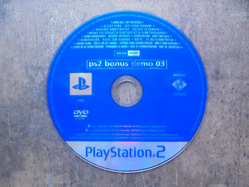 Sony Demo Disc SCED-51140 voor PS2 (zie foto's), Consoles de jeu & Jeux vidéo, 1 joueur, Enlèvement ou Envoi, Utilisé, À partir de 3 ans