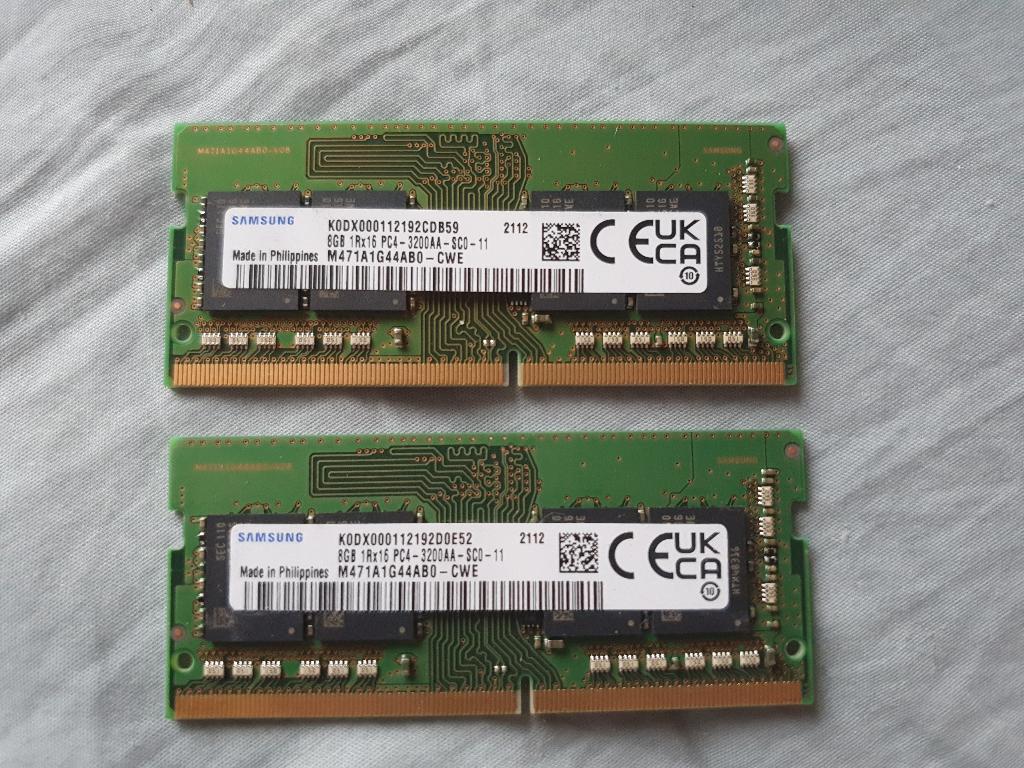 16Gb DDR4 Samsung 8Gb x 2 sodimm, Informatique & Logiciels, Enlèvement ou Envoi, DDR4, Utilisé, Laptop