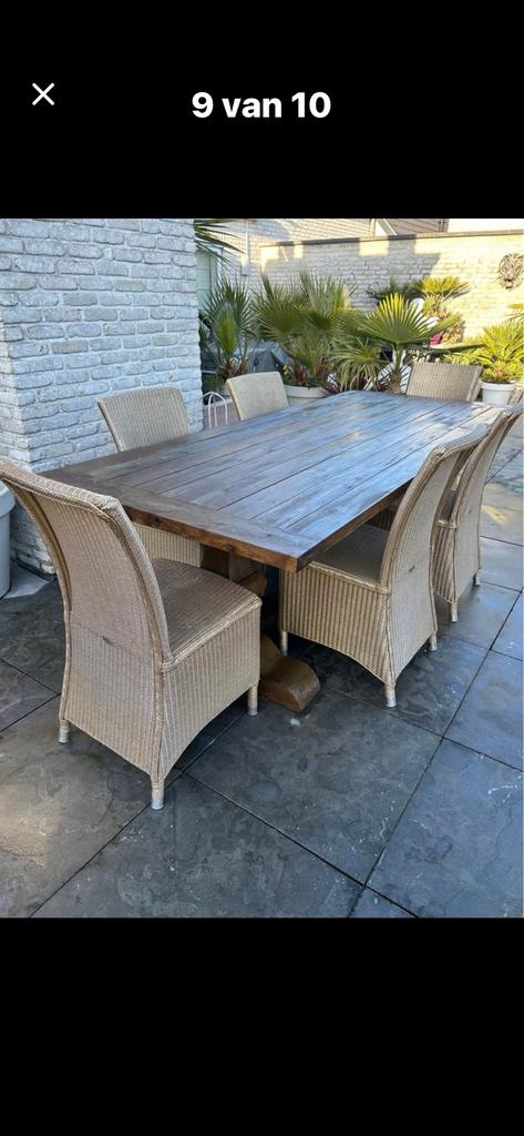 Kloostertafel + 6 stoelen vincent sheppard, Ophalen, Zo goed als nieuw