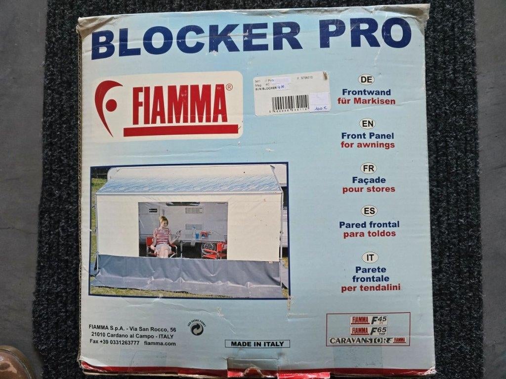 Paroi avant Fiamma Blocker PRO neuve pour auvent F45, F65-4m, Caravanes & Camping, Camping-car Accessoires, Enlèvement, Neuf