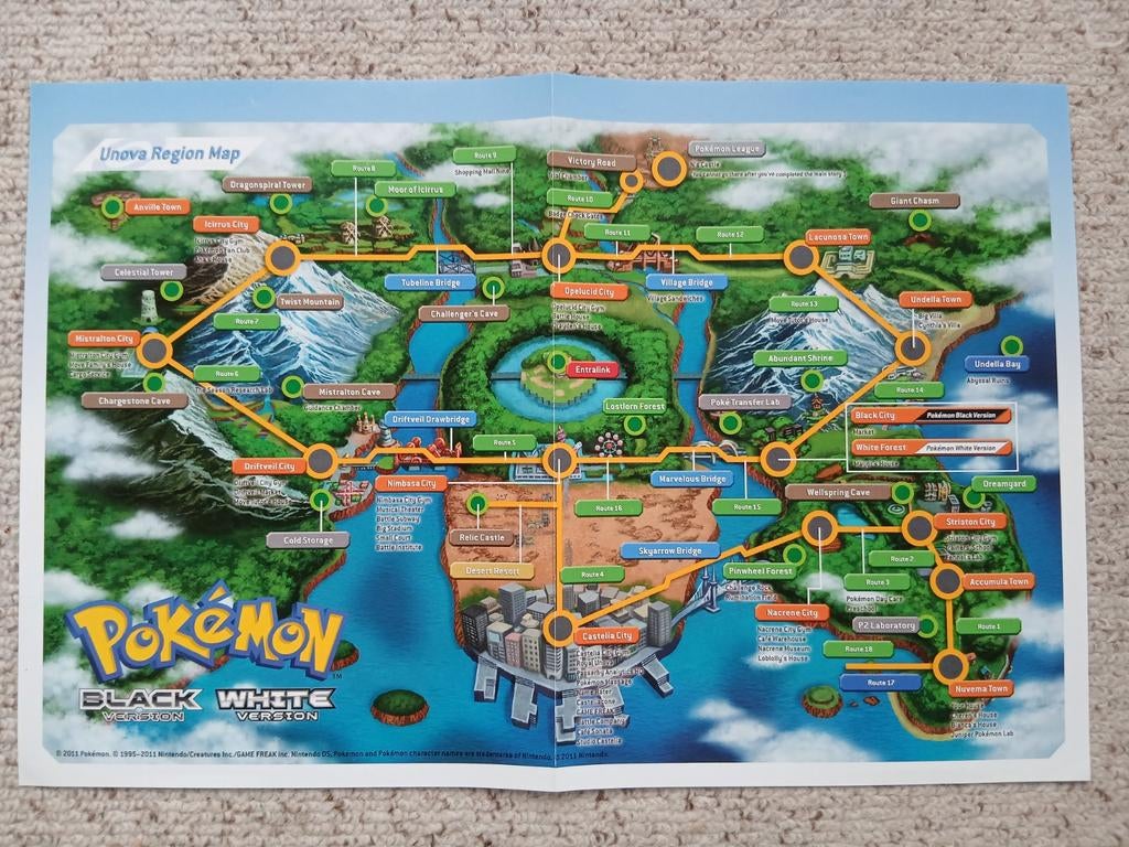 Pokémon Black & White poster, Games en Spelcomputers, Games | Nintendo DS, Ophalen of Verzenden