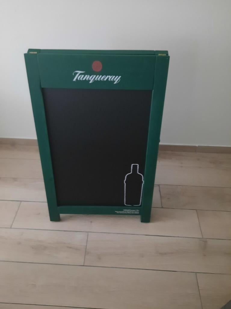 Dubbelzijdig krijtbord tanqueray gin 100cm x64 cm, Verzamelen, Biermerken, Ophalen, Zo goed als nieuw