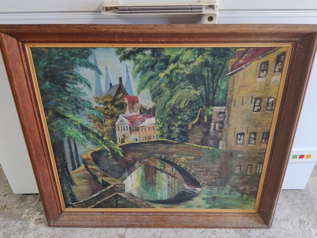 Groot schilderij met afbeelding van Brugge, Enlèvement