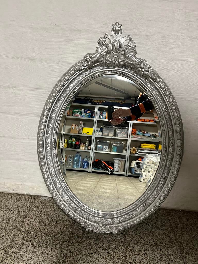 Barok Spiegel, Zilver., Ophalen, Zo goed als nieuw