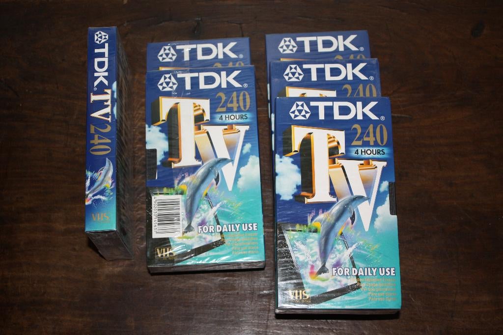 Nieuwe lege videocassettes TDK 4h (6 stuks), Cd's en Dvd's, VHS | Film, Ophalen of Verzenden, Nieuw in verpakking, Overige genres