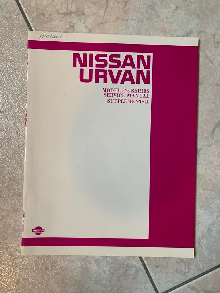 Nissan Urvan service manual, Ophalen of Verzenden