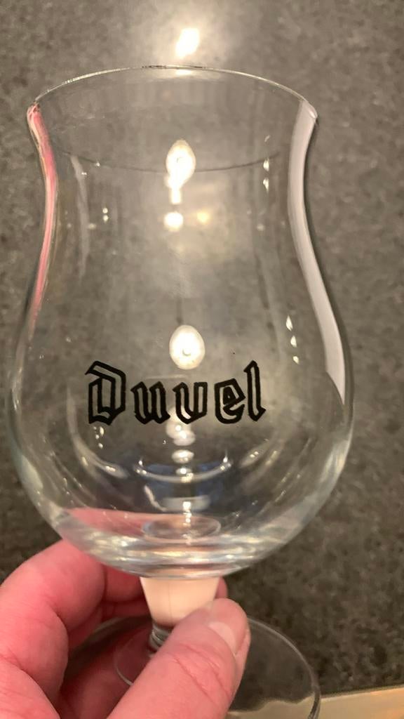 Duvel glas opschrift zwart, Enlèvement ou Envoi, Comme neuf