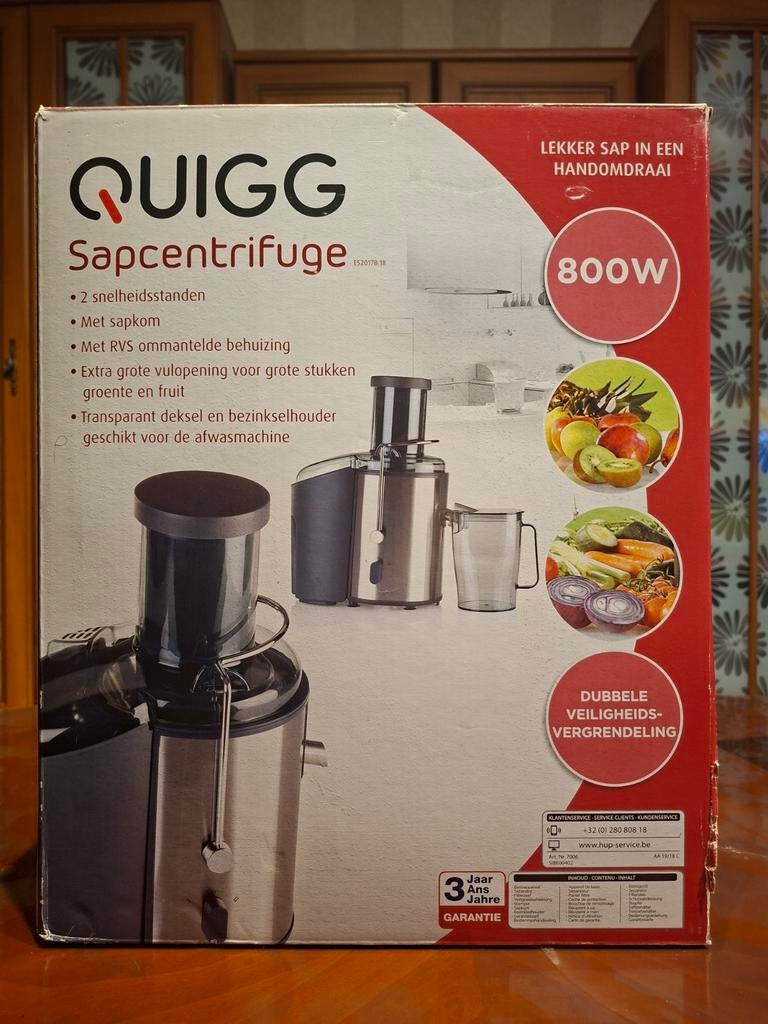 Quigg sapcentrifuge, Elektronische apparatuur, Ophalen