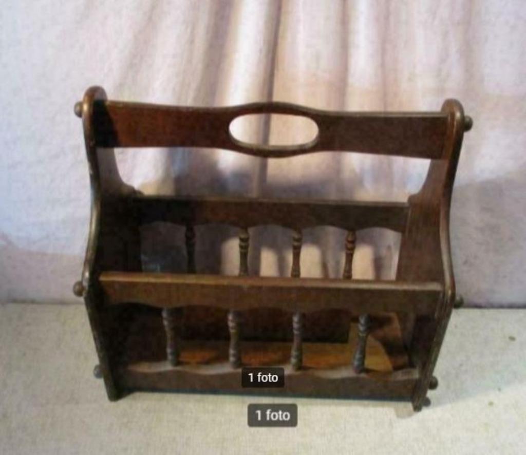 Belle corbeille à journaux en bois rétro / porte-journaux, Enlèvement ou Envoi, Comme neuf