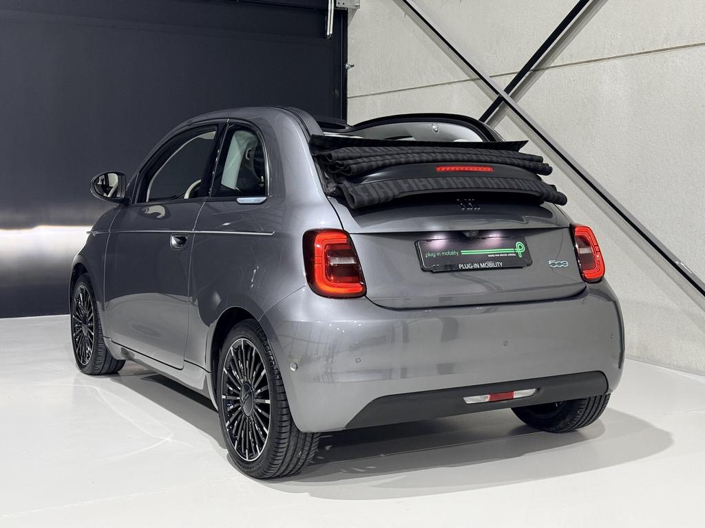 Fiat 500E Cabrio LA PRIMA 118PK (42kWh), Autos, Fiat, 0 kg, Argent ou Gris, 87 kW, Cabriolet