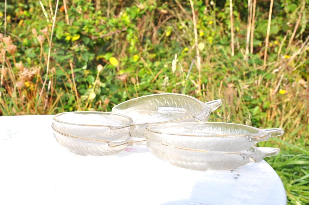 6 raviers en verre hors d'oeuvre poisson, Enlèvement ou Envoi, Comme neuf, Verre, Récipient(s)