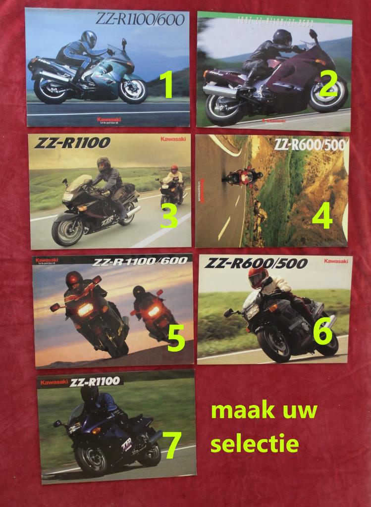 Origin brochure Kawasaki ZZR1100 -ZZR600, Boeken, Motoren, Nieuw, Merk of Model, Ophalen of Verzenden