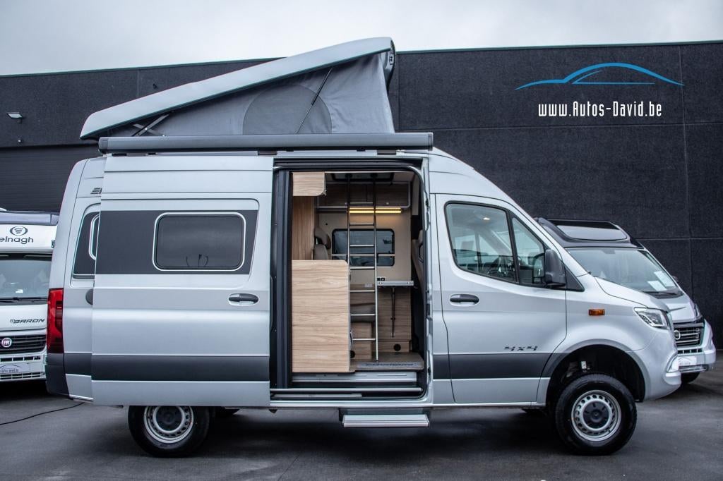 Hymer Grand Canyon S 4X4 Sprinter 419 CDI camper 4 Slaappl, Caravans en Kamperen, Mobilhomes, Automaat, Vloeistofverwarming, Bedrijf