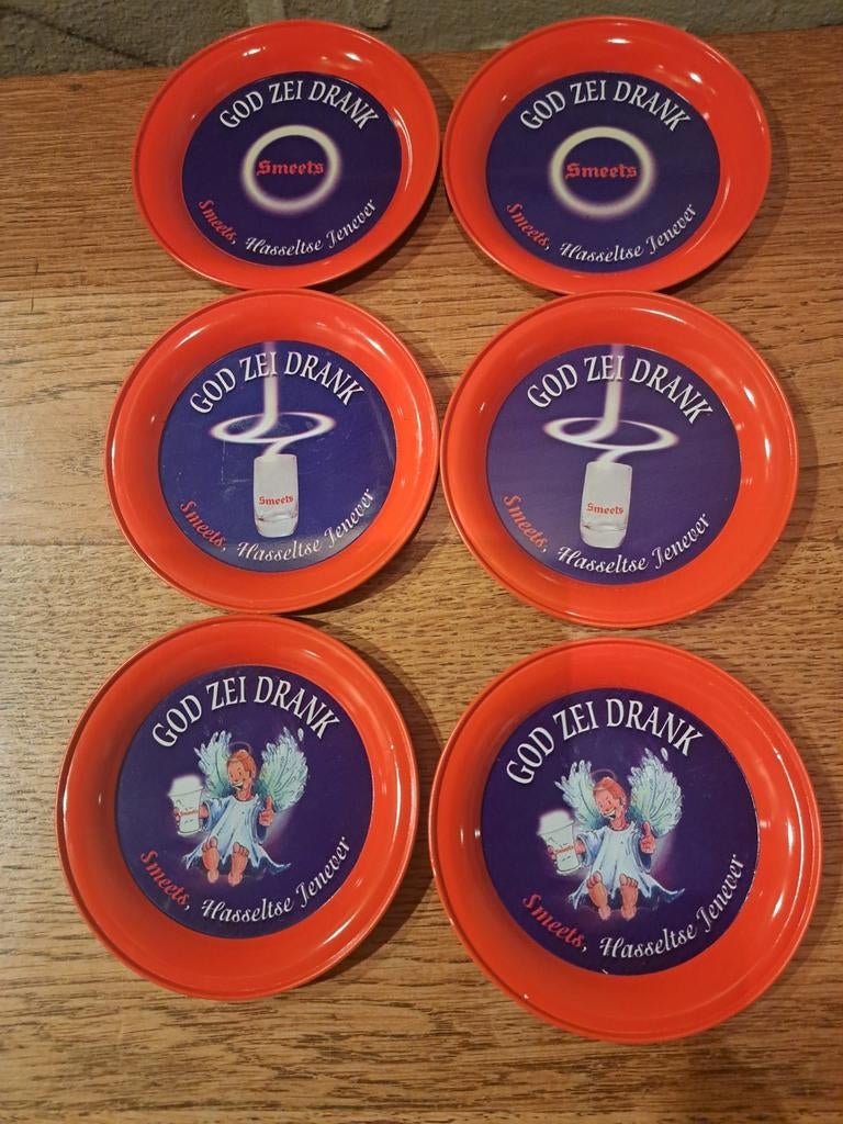 2x 3 blikken onderzetters Smeets Jenever, Verzamelen, Ophalen of Verzenden