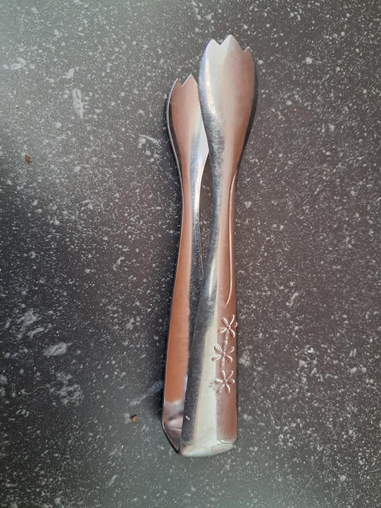 Pince à sucre rétro avec 3 fleurs, Enlèvement ou Envoi