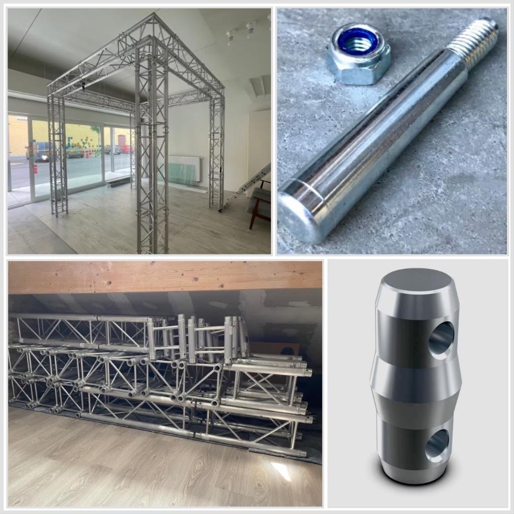 Aluminium structuur - Milos - Vierkante truss - 3x3x3m + wit, Ophalen, Nieuw, Overige typen
