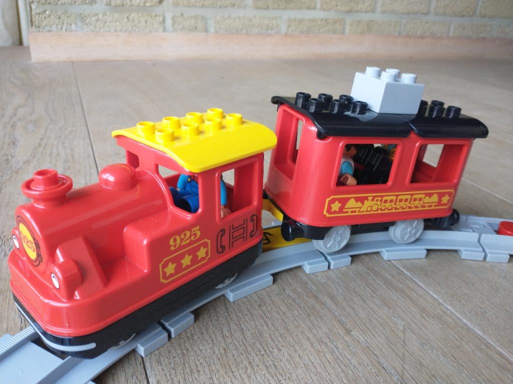 Lego Duplo stoomtrein 10874, Ophalen, Zo goed als nieuw, Complete set, Duplo
