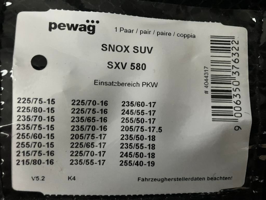 Sneeuwkettingen voor Suv of bestelwagen (Camper), Autos : Divers, Chaînes, Enlèvement