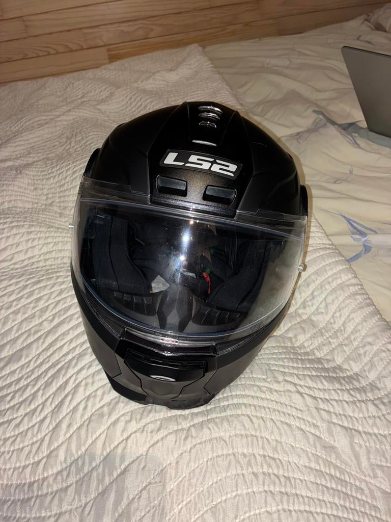 Casque de moto LS2, taille m (57-58), noir, avec poche, Enlèvement, Neuf, sans ticket, M, Autres marques