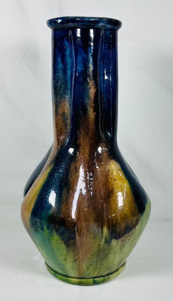 Vase en céramique émaillée au design Art Déco ancien, Enlèvement ou Envoi