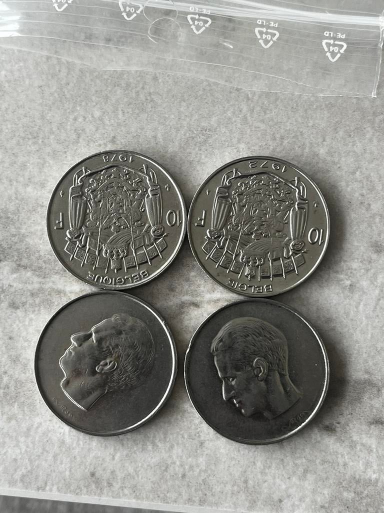 4 pièces de 10 francs belges (Boudewijn I — 1972 et 1978), Enlèvement