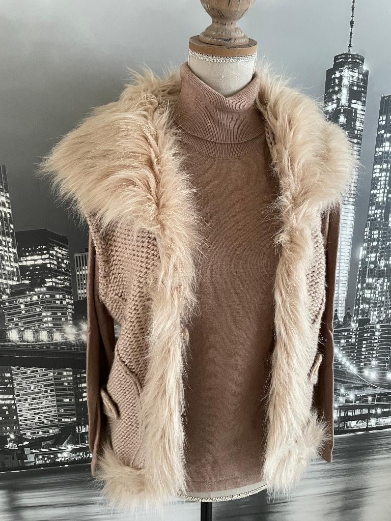 Mouwloos vest met wol - AP Bruphils - 38 - GRATIS rok, Kleding | Dames, Maat 38/40 (M), Bruin, Verzenden, AP Bruphils